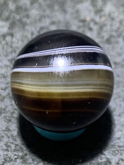 精品亚光药师玛瑙双天眼圆珠一颗 精品亚光药师玛瑙双天眼圆珠一颗