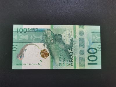 Immortal auction 第三拍，春暖花开 - 阿鲁巴100（世界最佳），全新Unc，A冠尾8