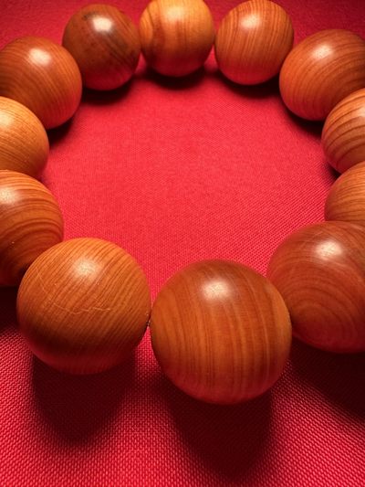 手串木器杂件｜精选拍卖专场 陈化崖柏｜20mm佛珠｜圆形念珠