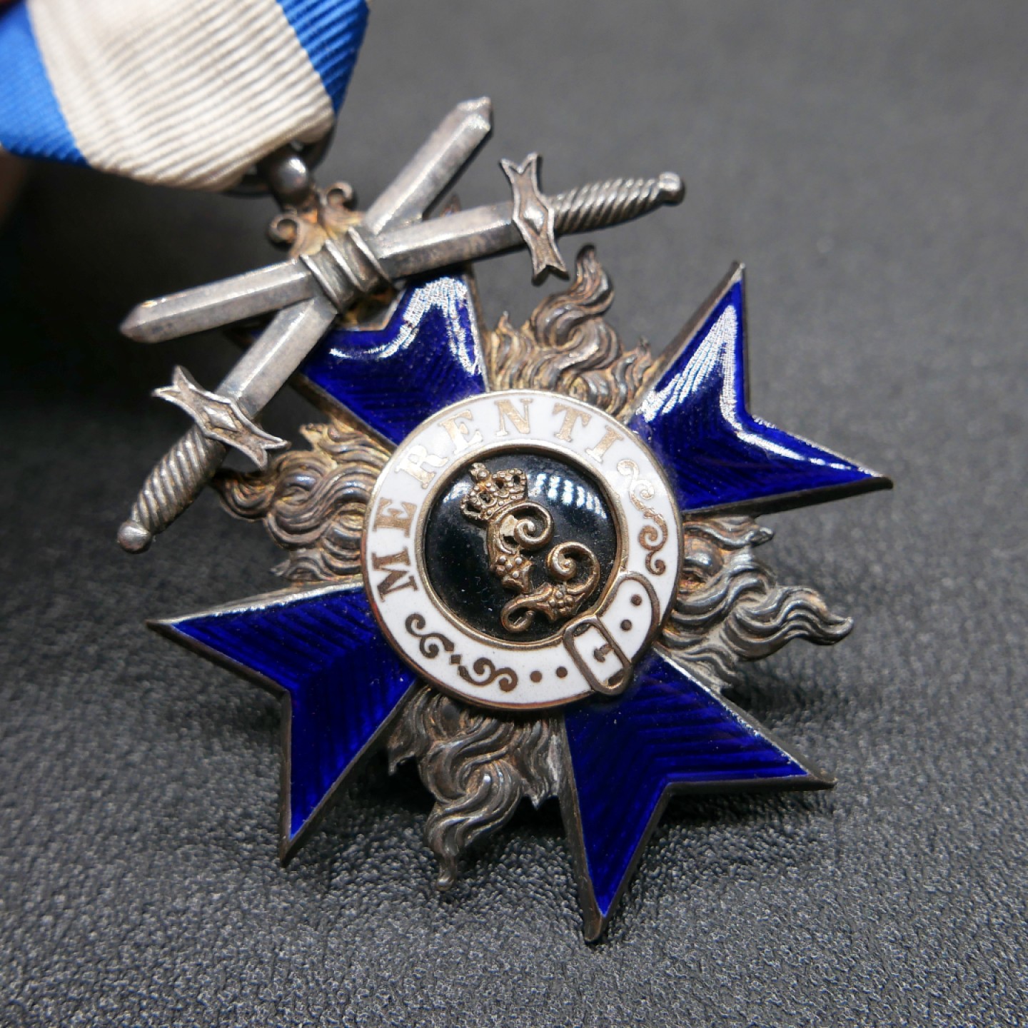 交易所3月11苏德勋奖章拍卖 德国巴伐利亚军功勋章，MVO4，银质珐琅，带标