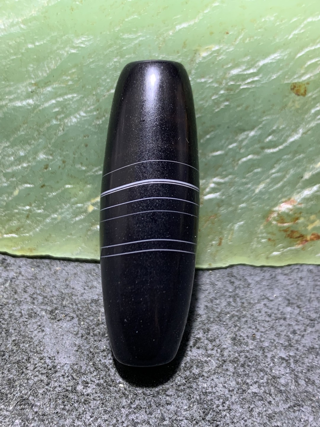 精美药师玛瑙天珠形桶珠一个