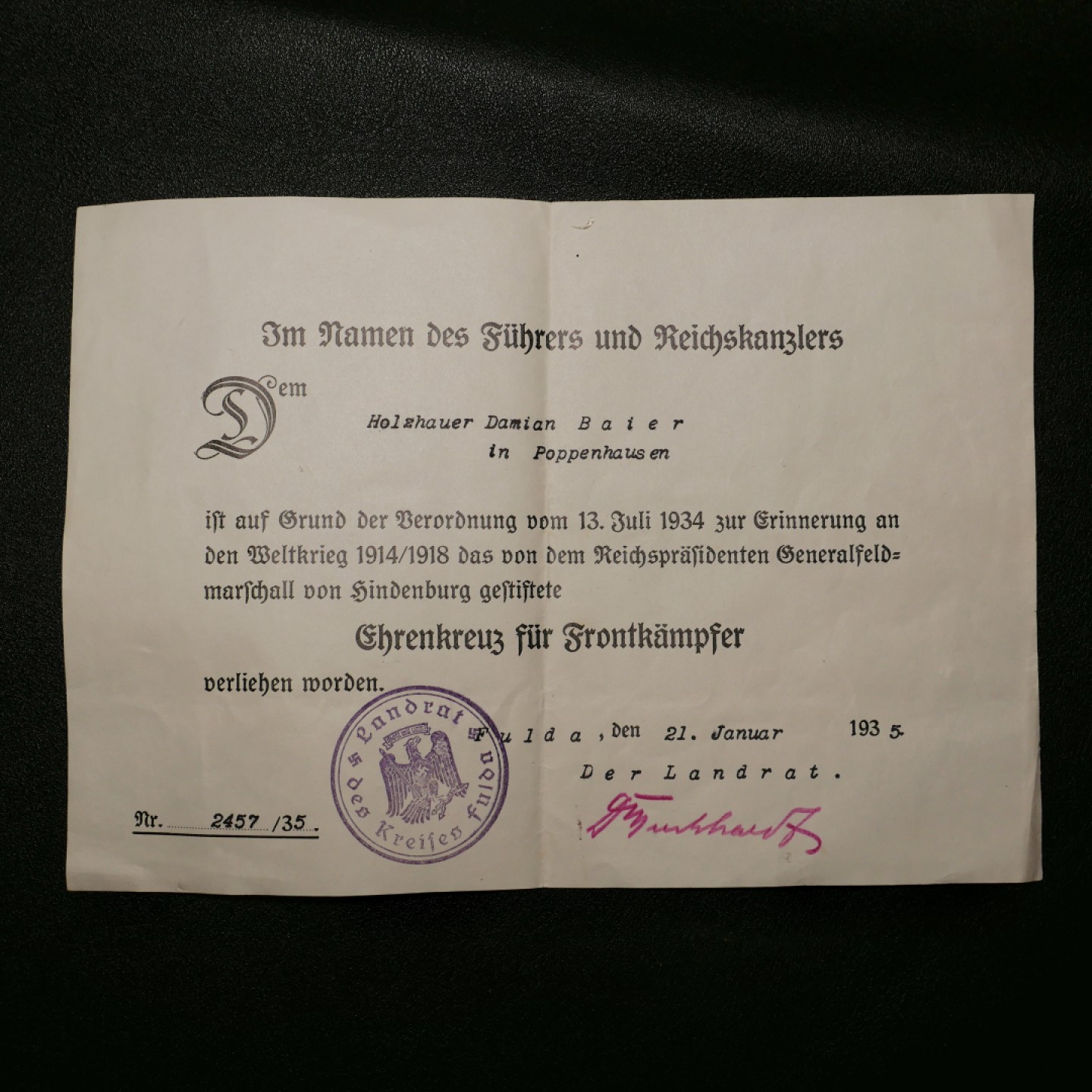交易所3月11苏德勋奖章拍卖 德国兴登堡奖章证书