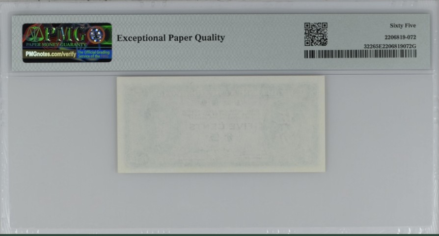 收藏联盟Quantum Auction 第239期拍卖 香港政府1945年5分 PMG65 乔治六世国王