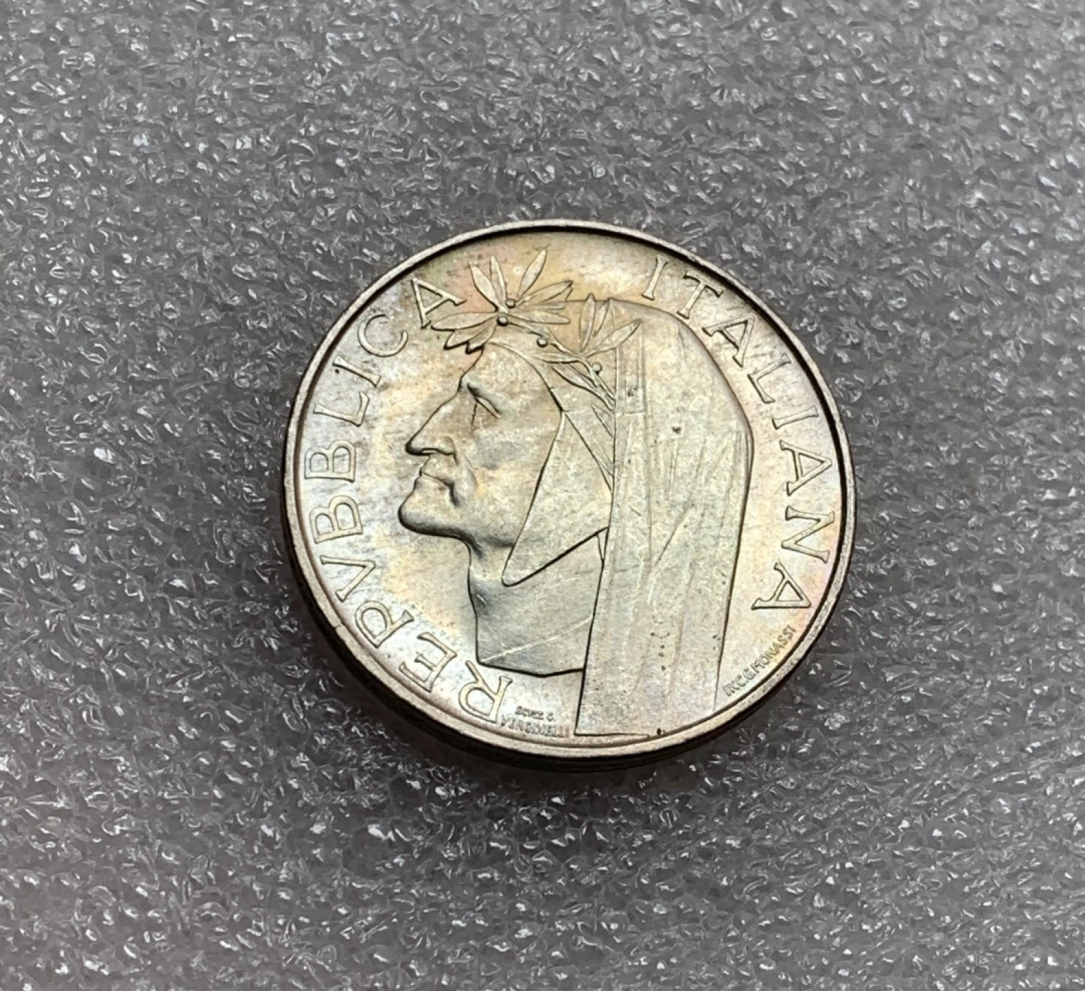 瓶子🏺第82期拍卖会 意大利1965年500里拉但丁纪念银币