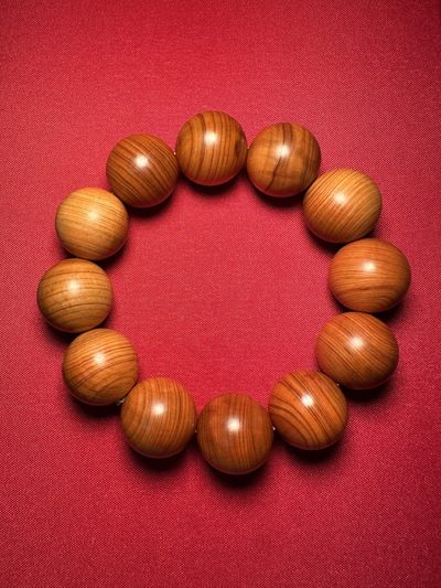 手串木器杂件｜拍卖专场 陈化崖柏木｜20mm佛珠手串｜圆形念珠