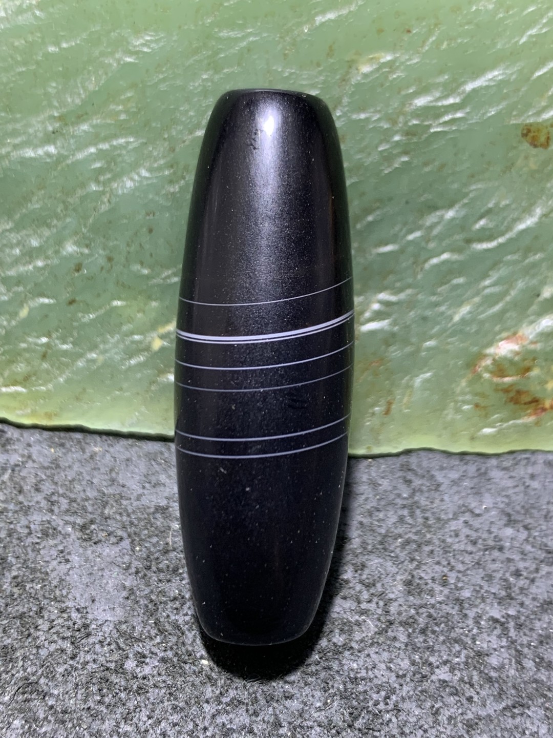 精美药师玛瑙天珠形桶珠一个