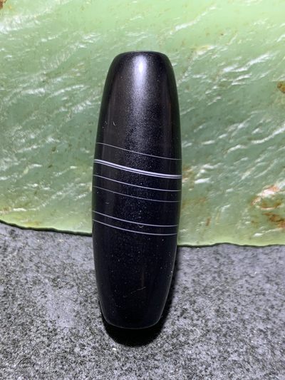 精美药师玛瑙天珠形桶珠一个 - 精美药师玛瑙天珠形桶珠一个