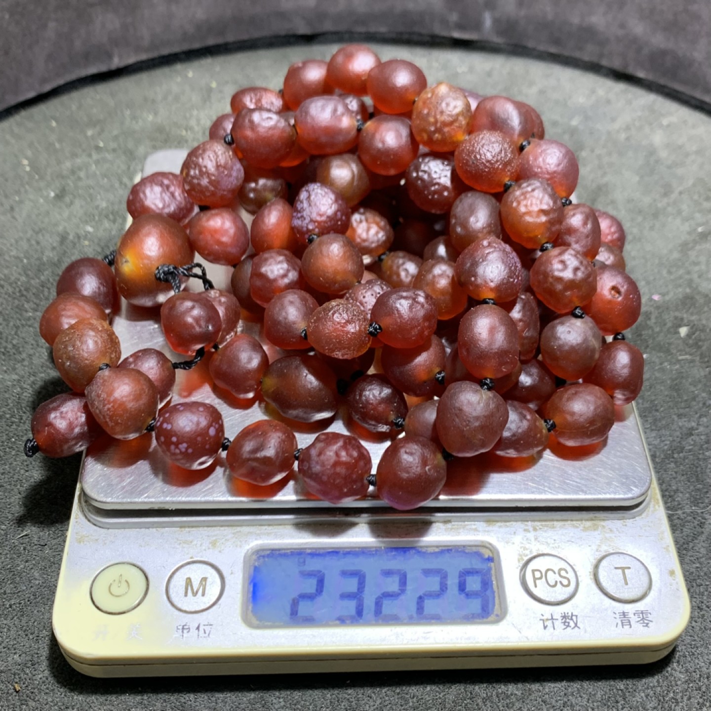 精美毕业级天然高圆度阿拉善紫罗兰108项链一条 