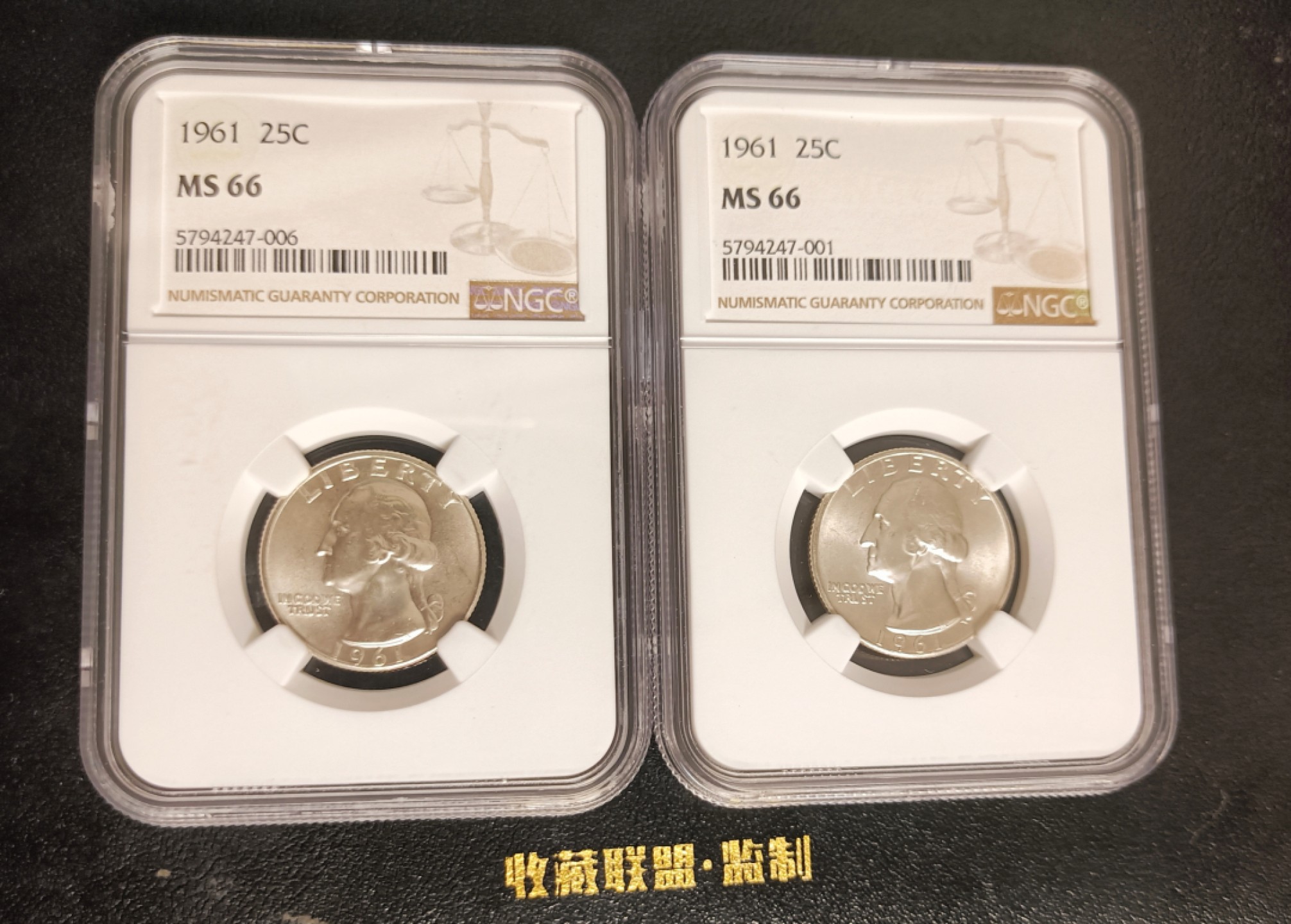 华盛顿25分银币MS66，低价
