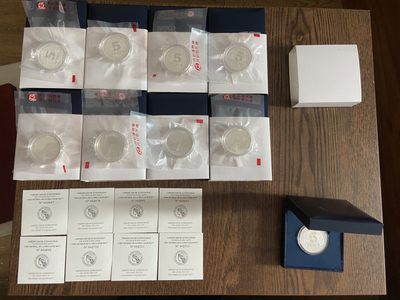 2022卡塔尔世界杯足球赛纪念币之阿根廷发行版本银币