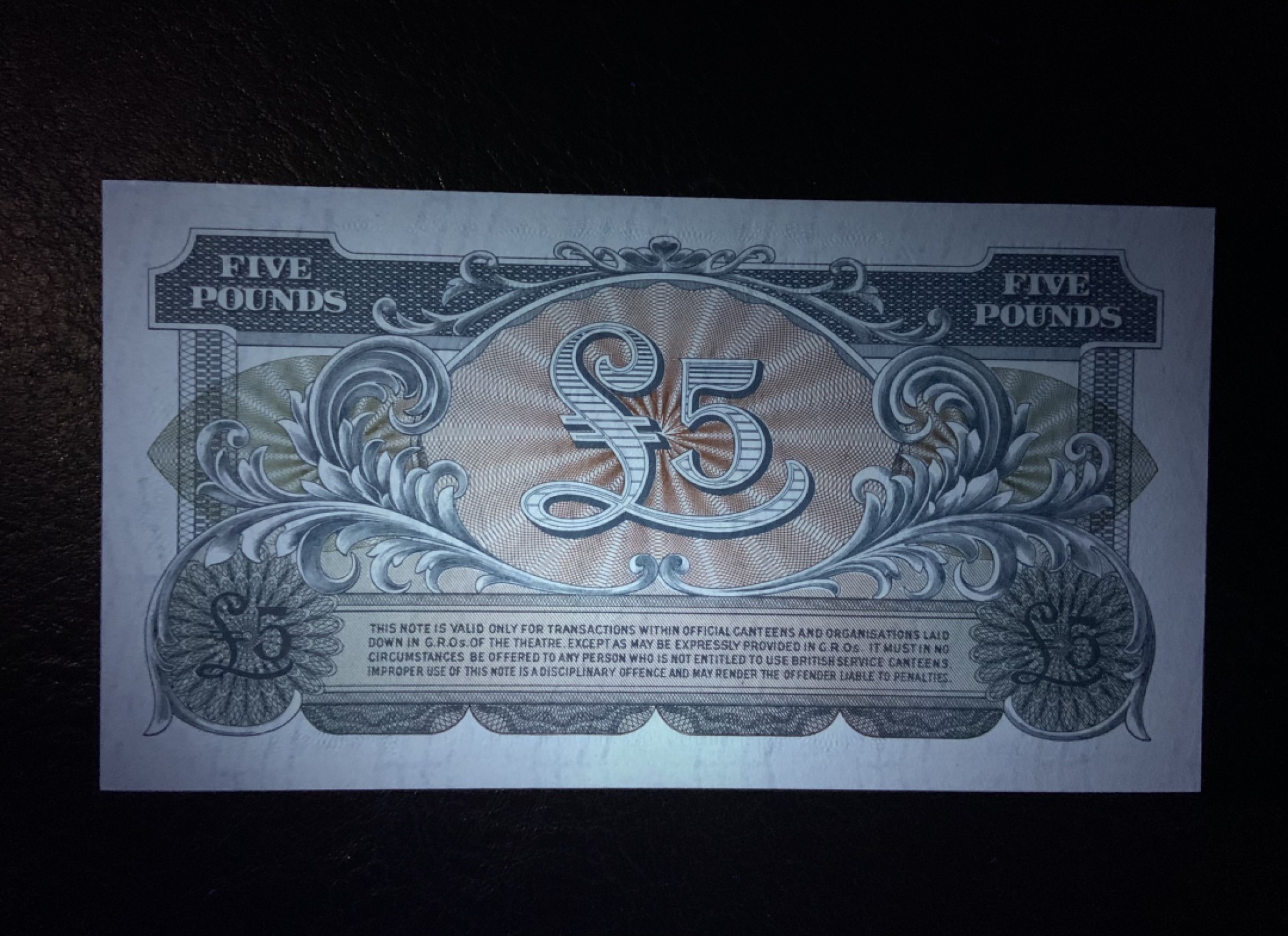 收藏联盟Quantum Auction 第239期拍卖 英国1948年5镑军用票 品相全新UNC 高面值