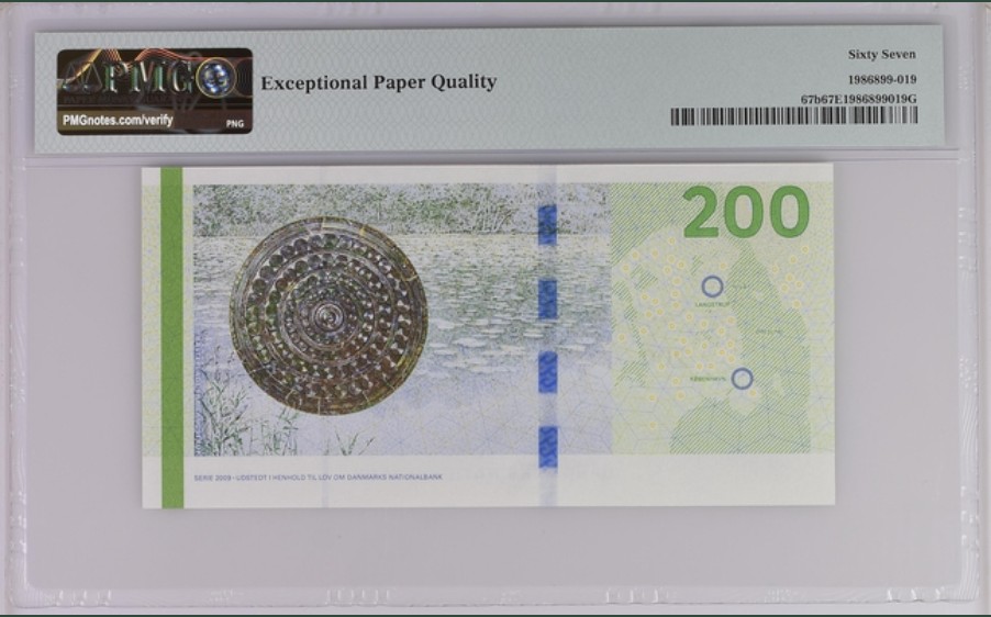 收藏联盟Quantum Auction 第239期拍卖 丹麦2011年200克朗 PMG67 稀少冠军分 哥本哈根的尼派尔桥