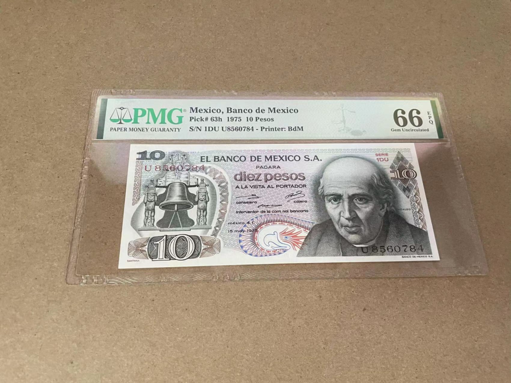 【Blue Auction】✨世界纸币精拍第301期——新纪元 墨西哥 1975年10比索 PMG66EPQ