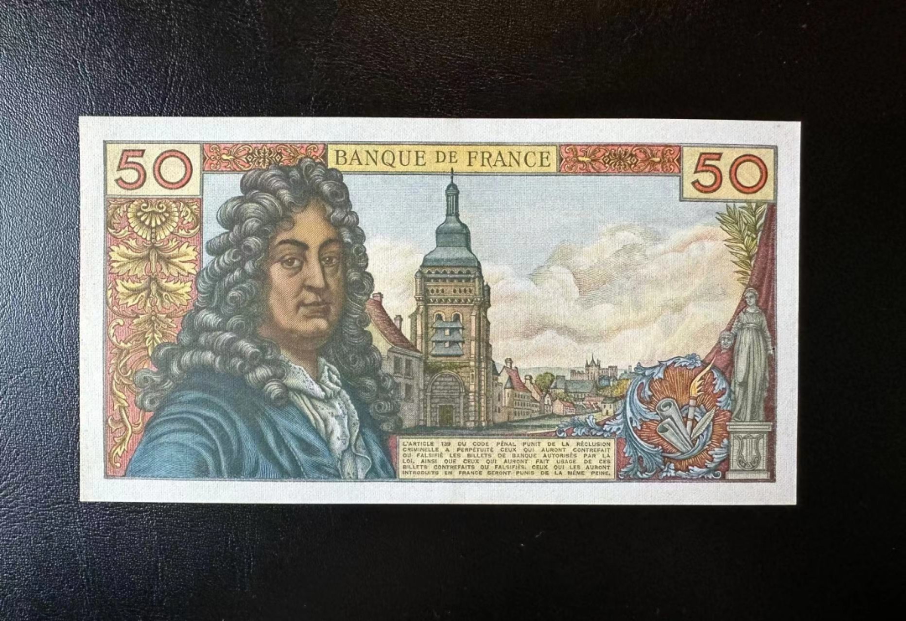 【Blue Auction】✨世界纸币精拍第301期——新纪元 法国 1971年50法郎 拉辛 UNC-