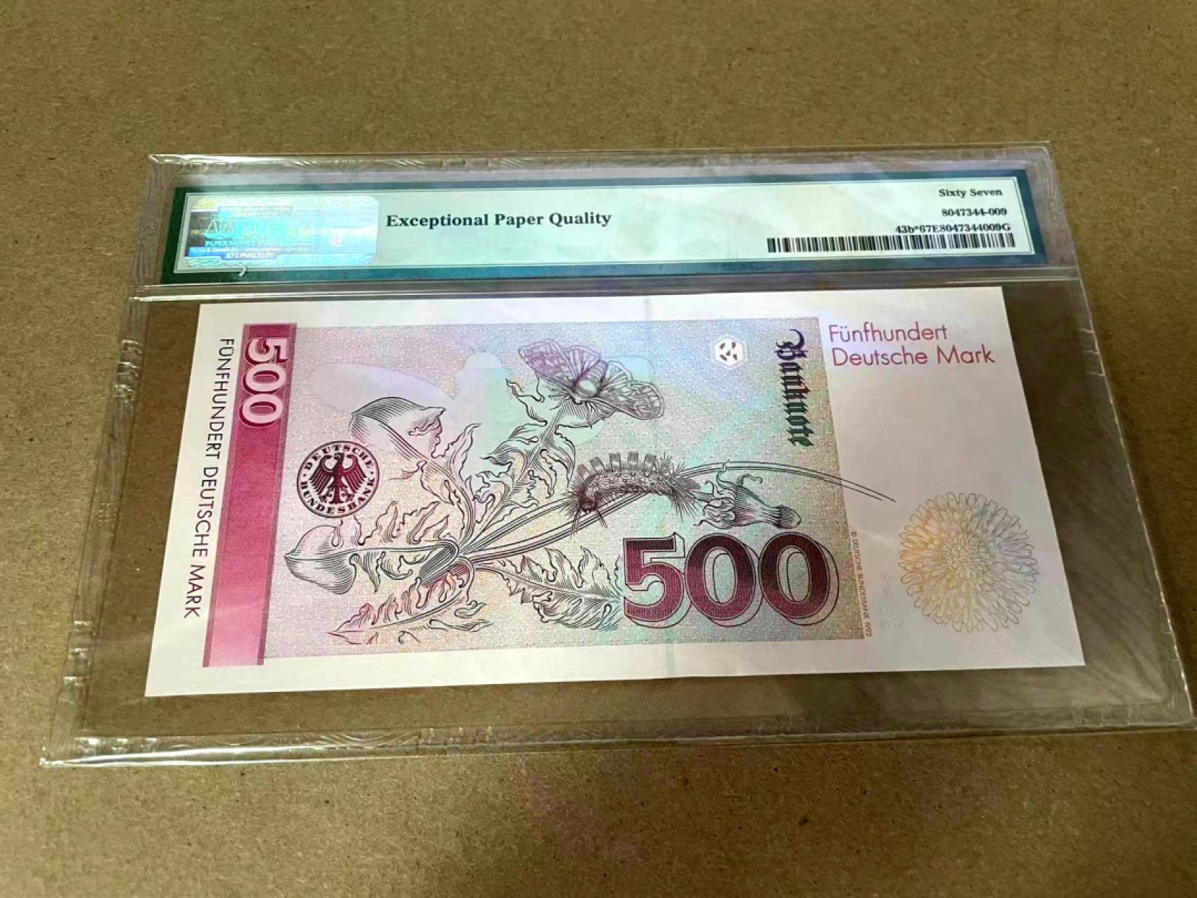 【Blue Auction】✨世界纸币精拍第301期——新纪元 【补号】德国 1993年500马克 PMG67EPQ 高分梅里安