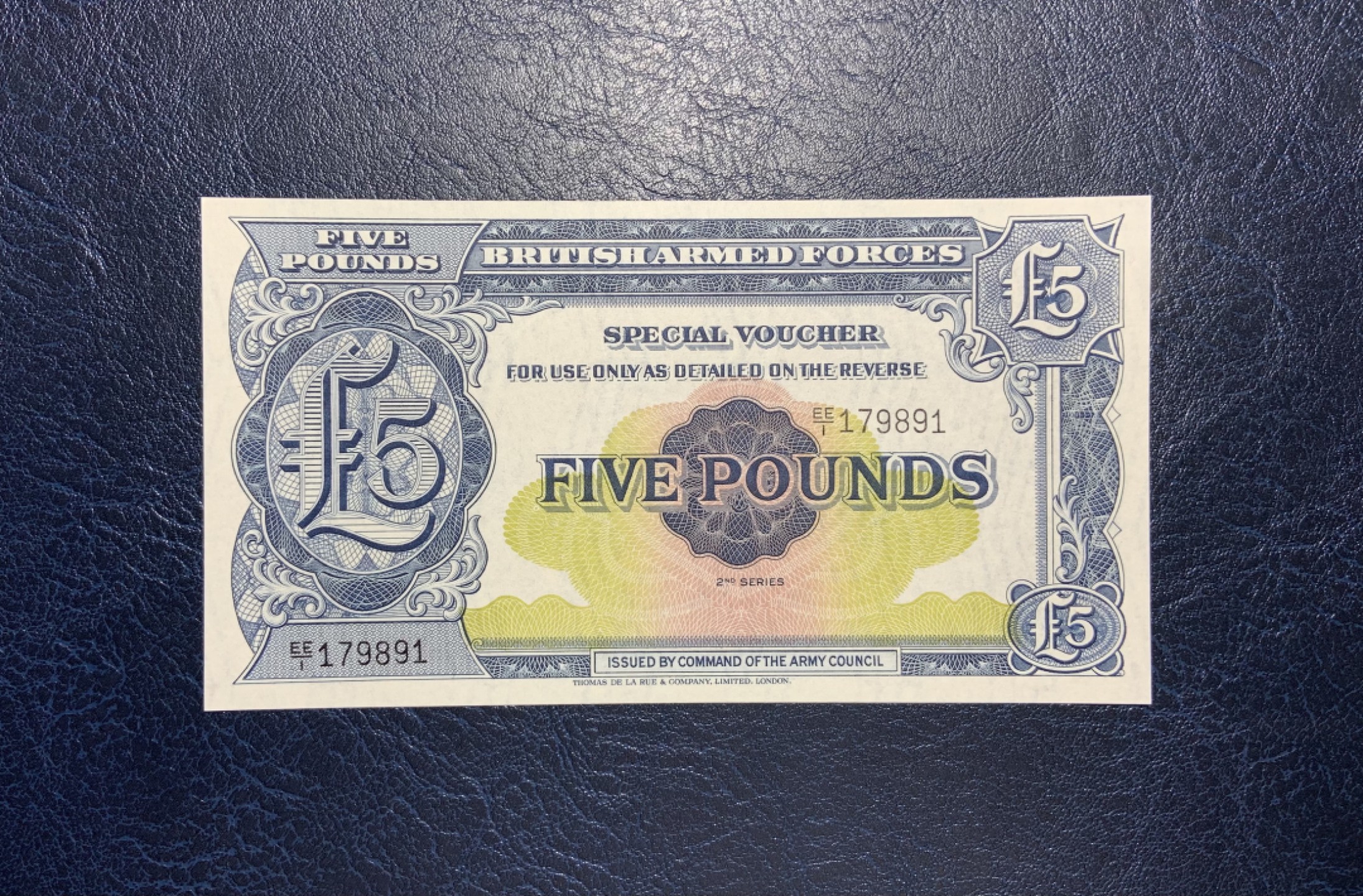 收藏联盟Quantum Auction 第239期拍卖 英国1948年5镑军用票 品相全新UNC 高面值