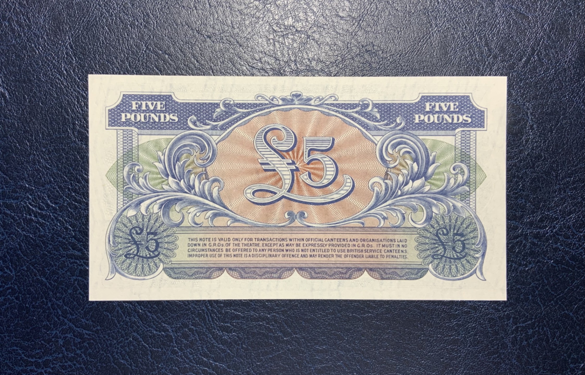 收藏联盟Quantum Auction 第239期拍卖 英国1948年5镑军用票 品相全新UNC 高面值