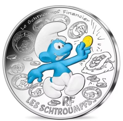 【海寕潮】拍卖第107期 - 【海寧潮】法国2020年童年的回忆蓝精灵系列财富纪念彩银币