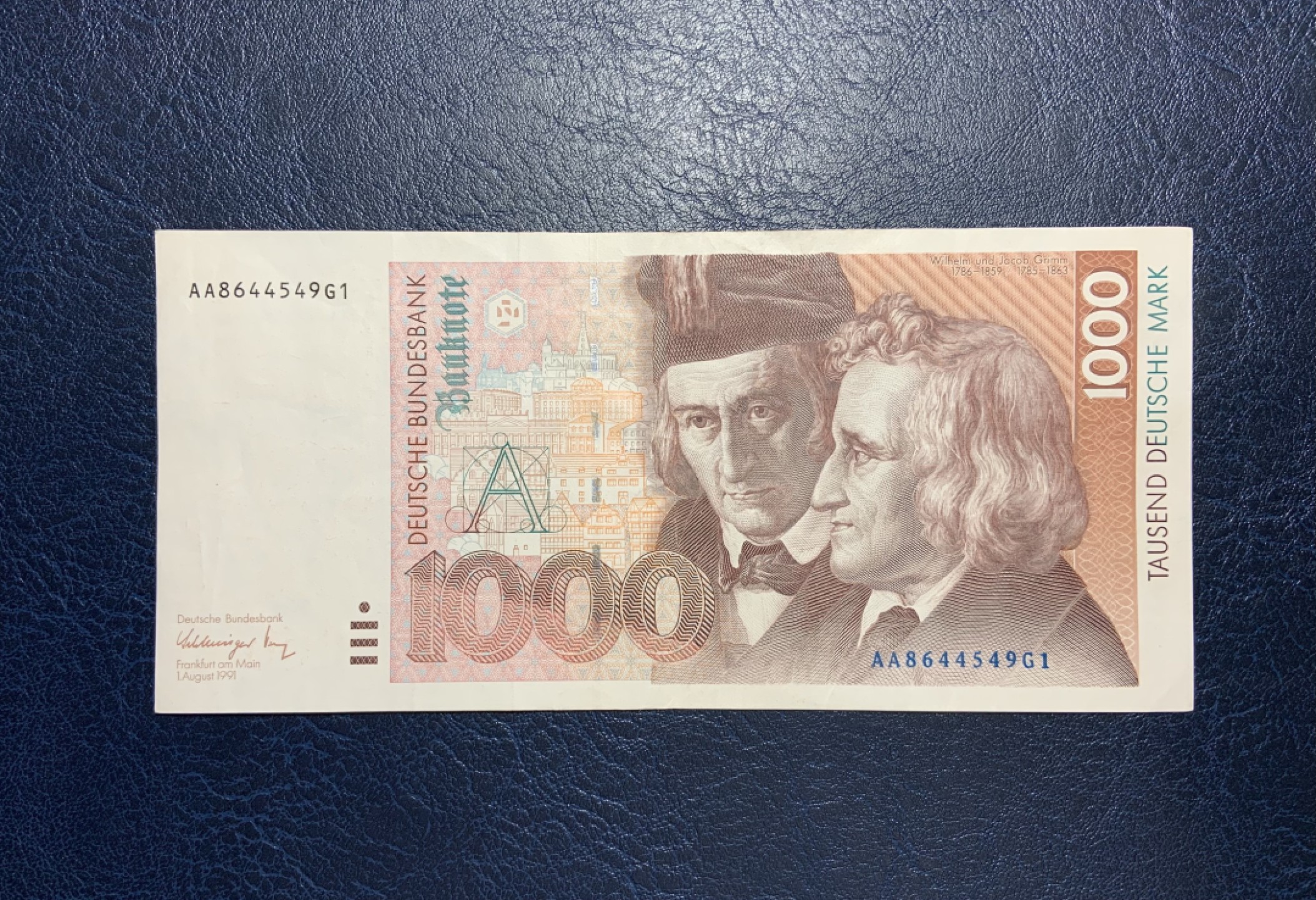 收藏联盟Quantum Auction 第239期拍卖 德国联邦1991年1000马克 品相如图 AA冠 格林兄弟