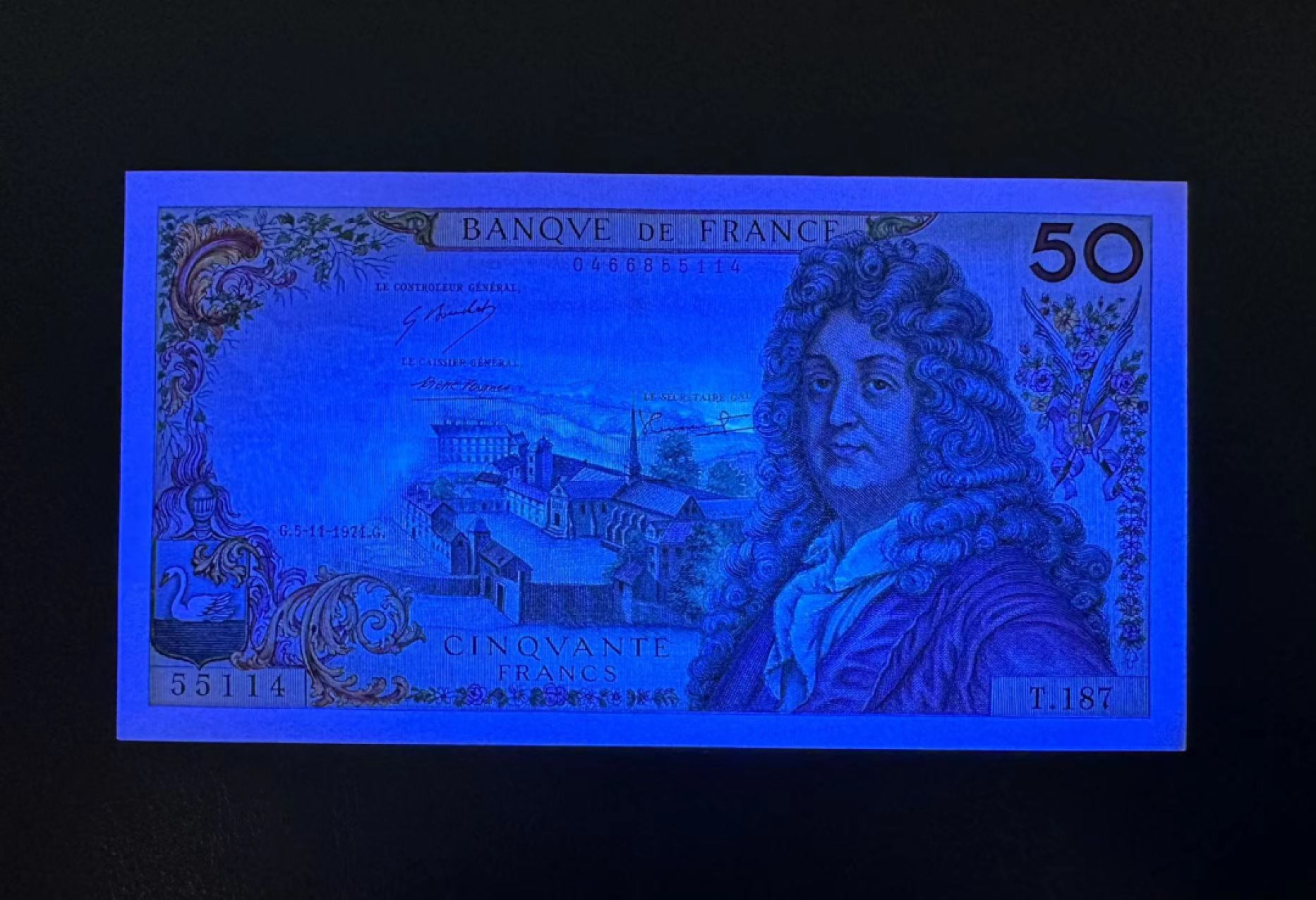 【Blue Auction】✨世界纸币精拍第301期——新纪元 法国 1971年50法郎 拉辛 UNC-