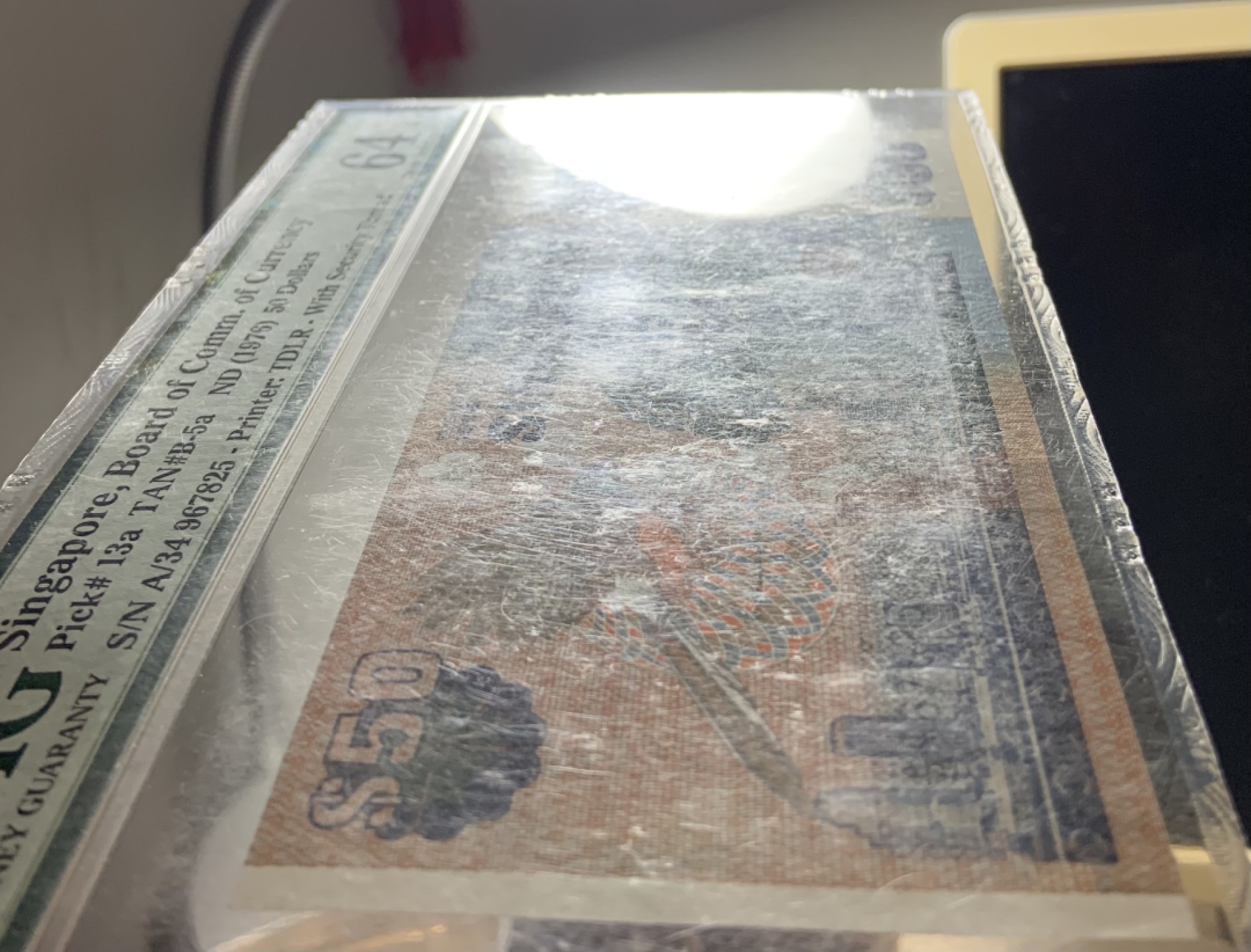 收藏联盟Quantum Auction 第239期拍卖 新加坡1976年50元 PMG64e 少见a版