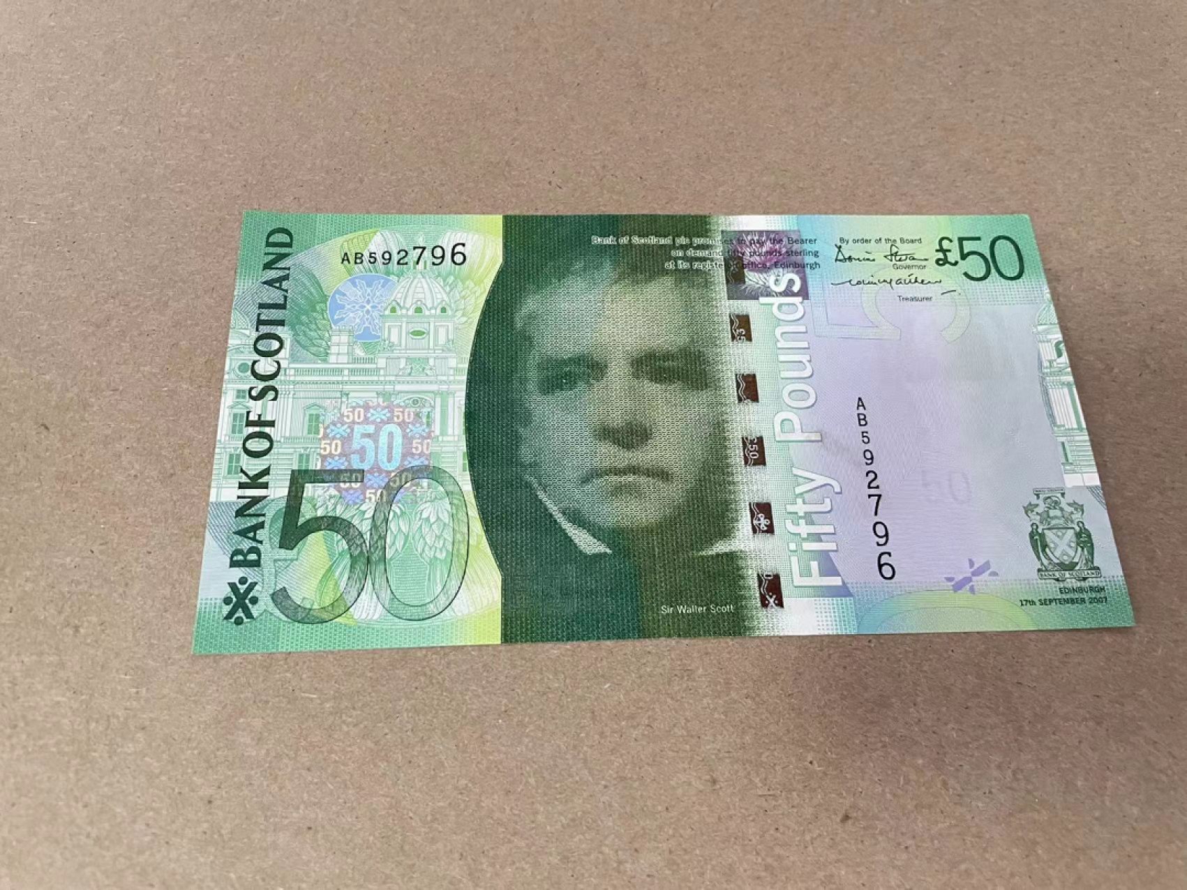 【Blue Auction】✨世界纸币精拍第301期——新纪元 【获奖钞】苏格兰 2007年50镑 AU品相