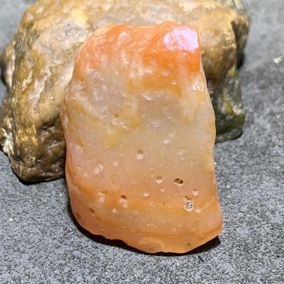 放福利！精美天然阿拉善红白双色玛瑙原石一颗， - 放福利！精美天然阿拉善红白双色玛瑙原石一颗，