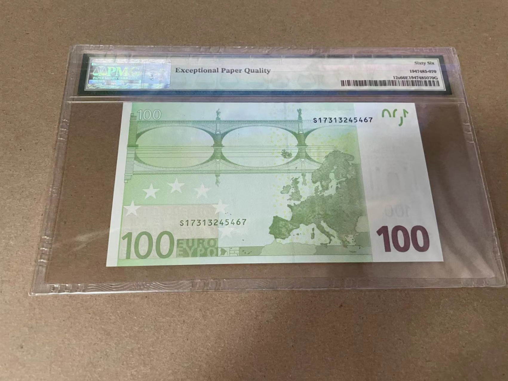 【Blue Auction】✨世界纸币精拍第301期——新纪元 欧盟 二签 2002年100欧元 PMG66EPQ 