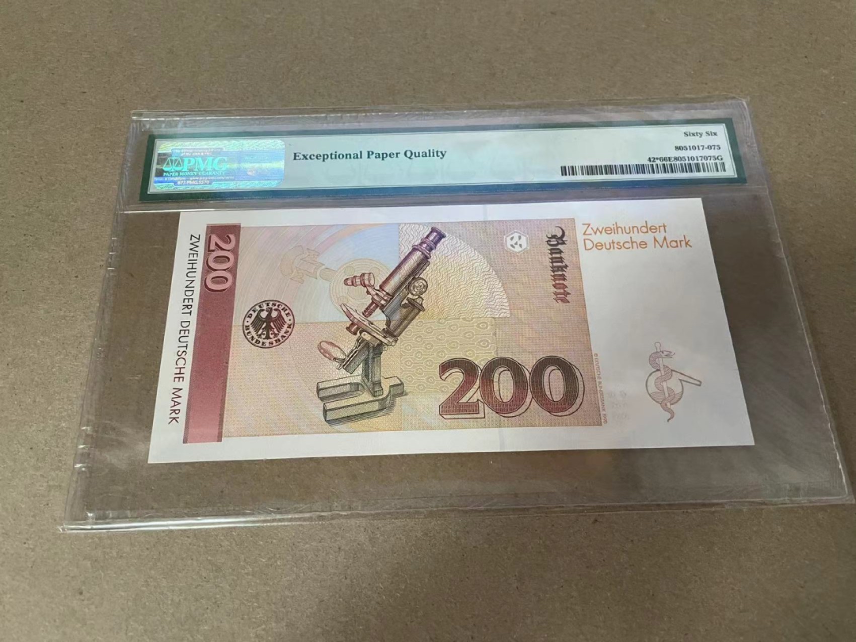 【Blue Auction】✨世界纸币精拍第301期——新纪元 【补号】德国 1989年200马克 PMG66EPQ 