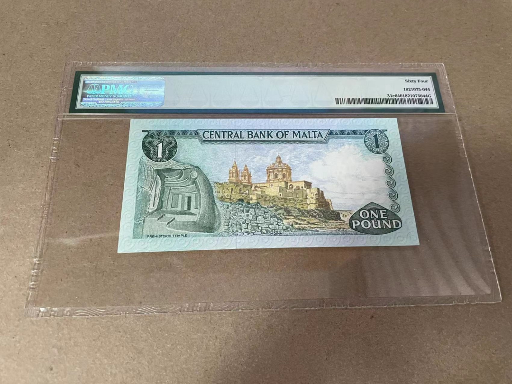 【Blue Auction】✨世界纸币精拍第301期——新纪元 巴哈马 1967年1里拉 经典彩背 PMG64 