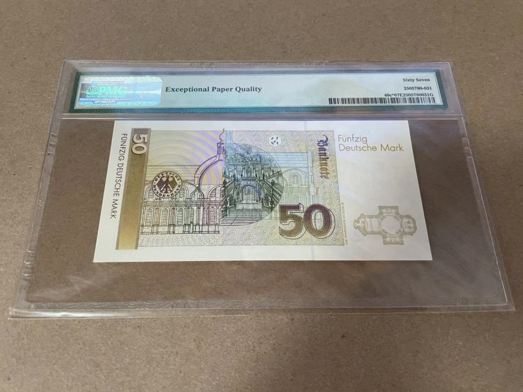 【Blue Auction】✨世界纸币精拍第301期——新纪元 【补号】德国 1993年50马克 PMG67EPQ 