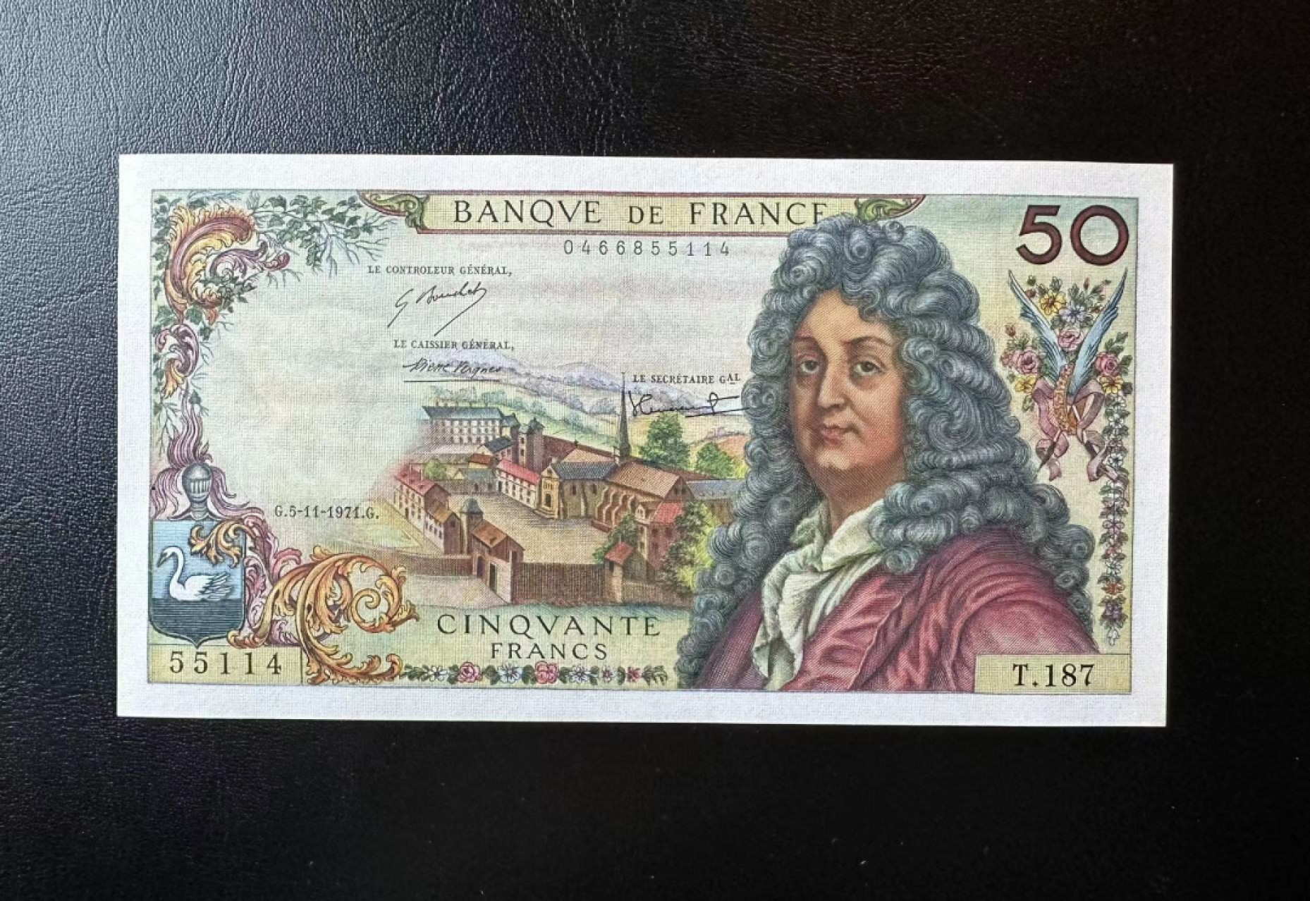 【Blue Auction】✨世界纸币精拍第301期——新纪元 法国 1971年50法郎 拉辛 UNC-