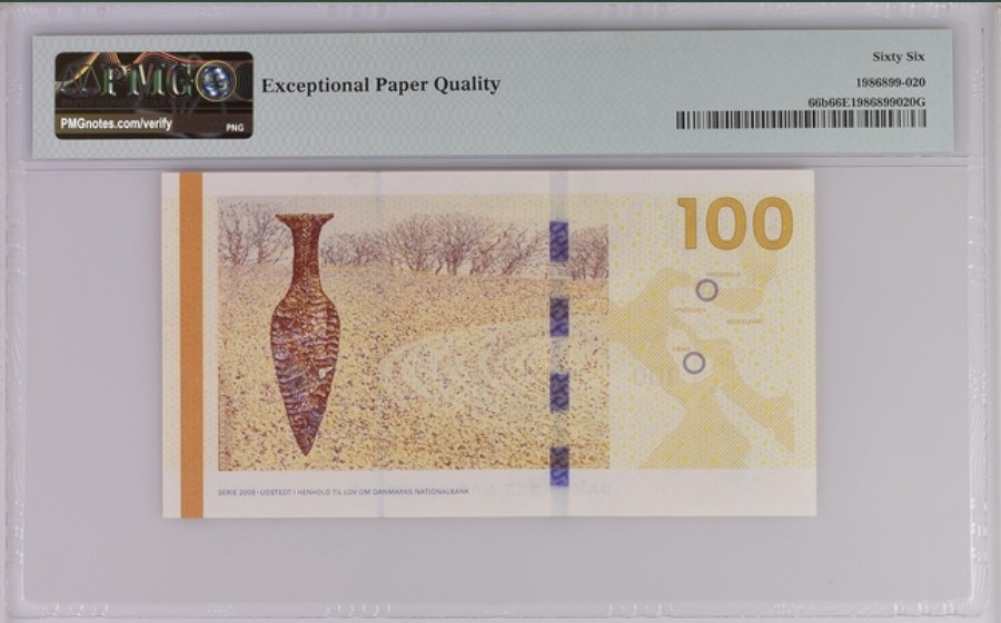 收藏联盟Quantum Auction 第239期拍卖 丹麦2010年100克朗 PMG66 小贝尔特海峡大桥