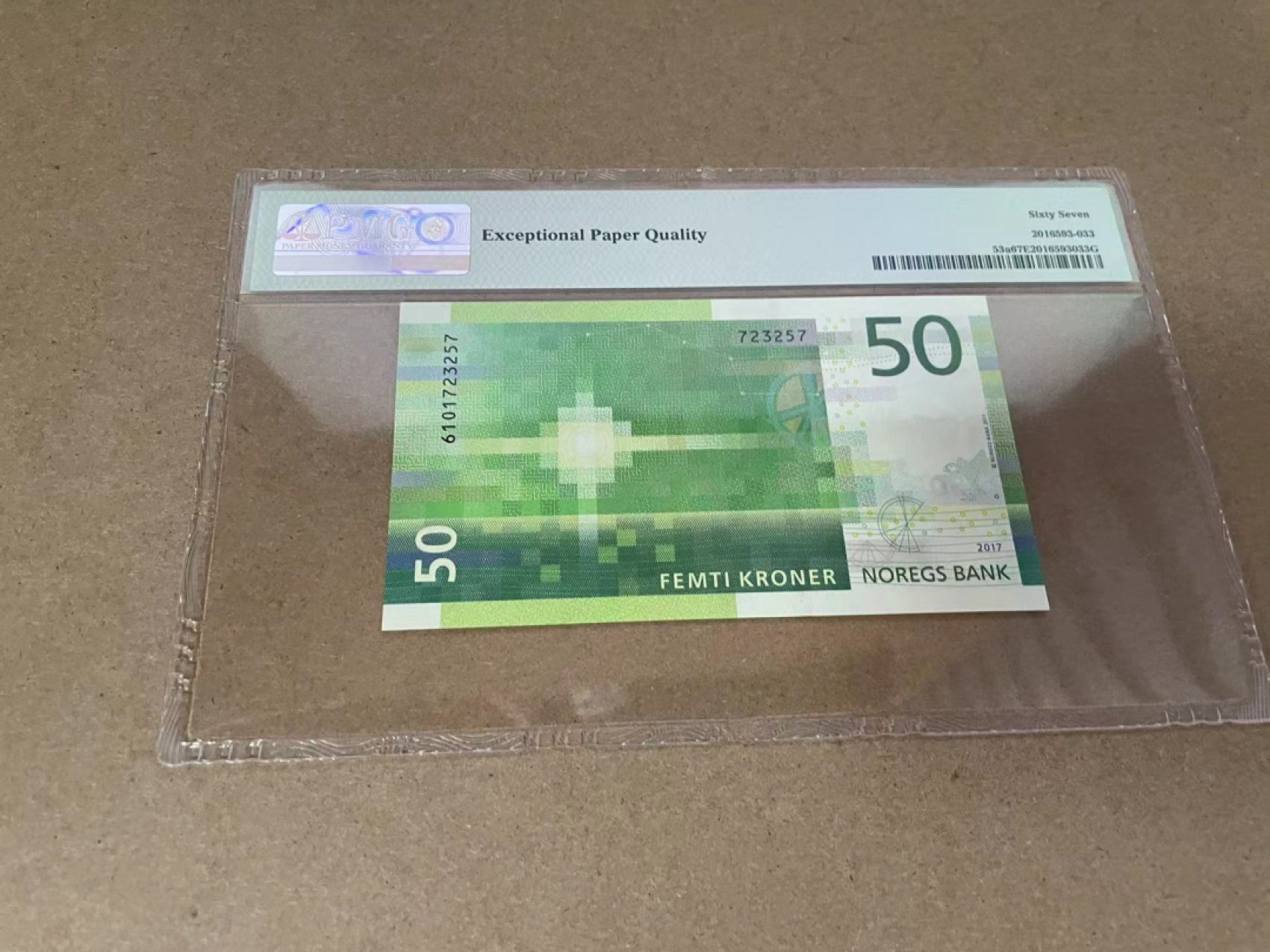 【Blue Auction】✨世界纸币精拍第301期——新纪元 挪威 2017年50克朗 PMG67EPQ 