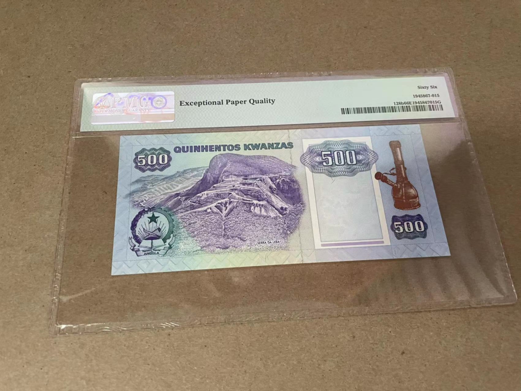 【Blue Auction】✨世界纸币精拍第301期——新纪元 【无47】安哥拉 1991年500克瓦查 PMG66EPQ 