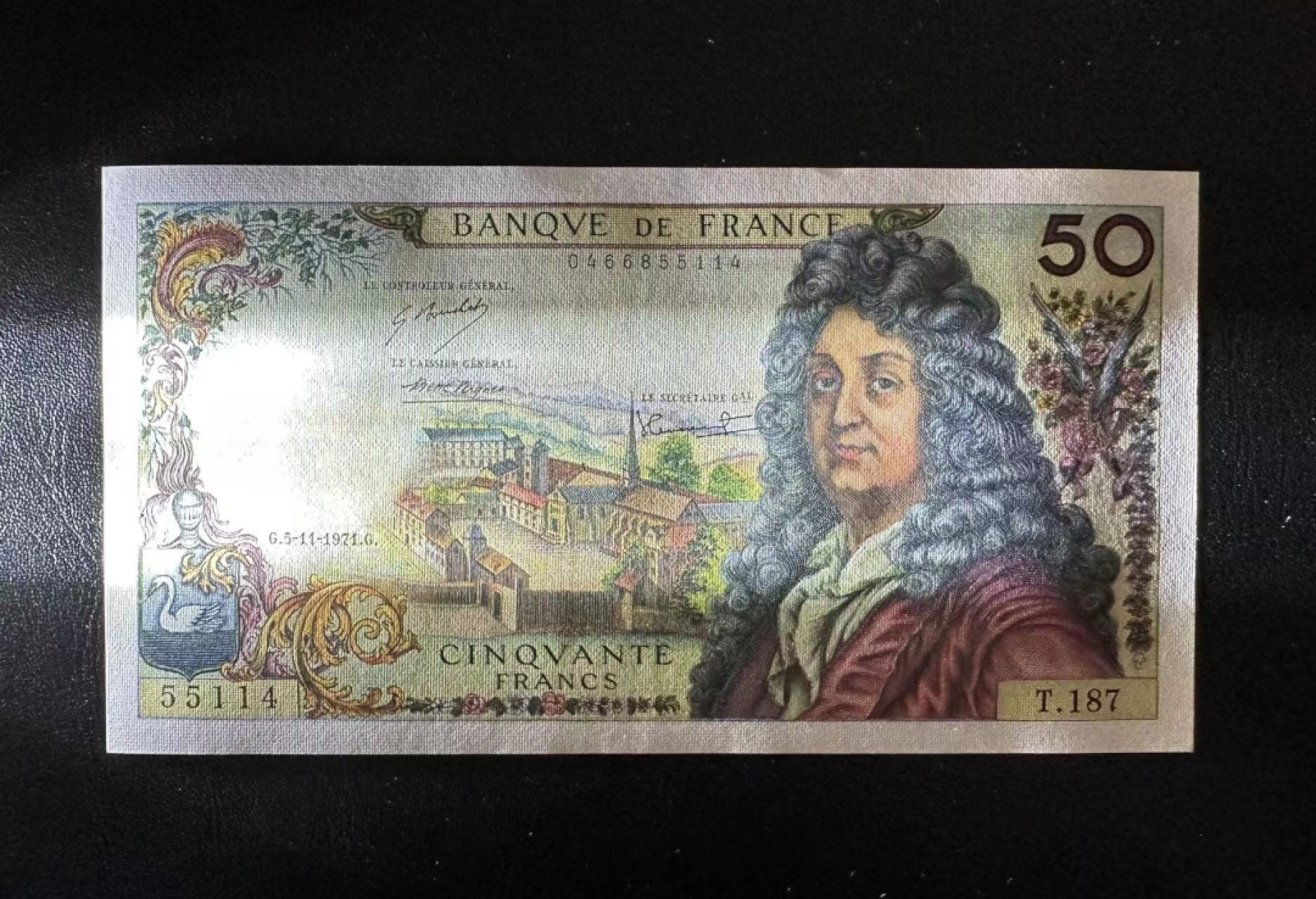 【Blue Auction】✨世界纸币精拍第301期——新纪元 法国 1971年50法郎 拉辛 UNC-