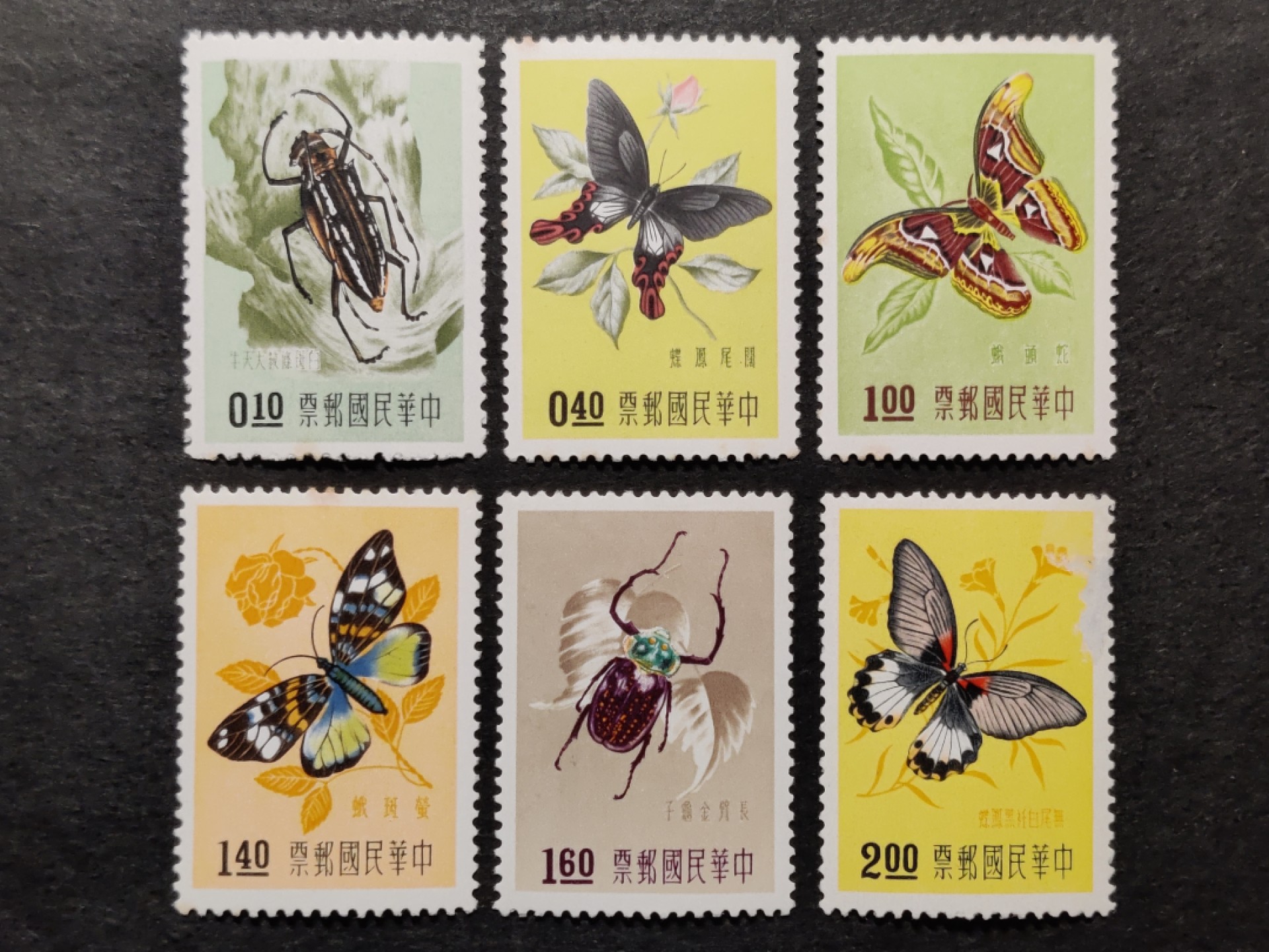 洪涛臻品批发群  精选邮票限时拍卖第一百九十九期 专6昆虫邮票6全新 有瑕疵如图整体上品 原胶润亮 【尾图他人价格298元】