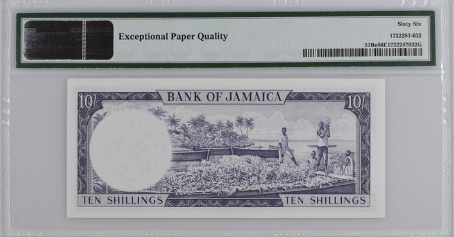 收藏联盟Quantum Auction 第240期拍卖 已更新 牙买加1964年10先令 PMG66
