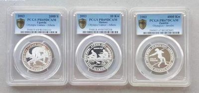 【币将精彩】世界钱币拍卖(2023-3-22) - 多国联合发行2004年雅典奥运纪念银币一组PCGS