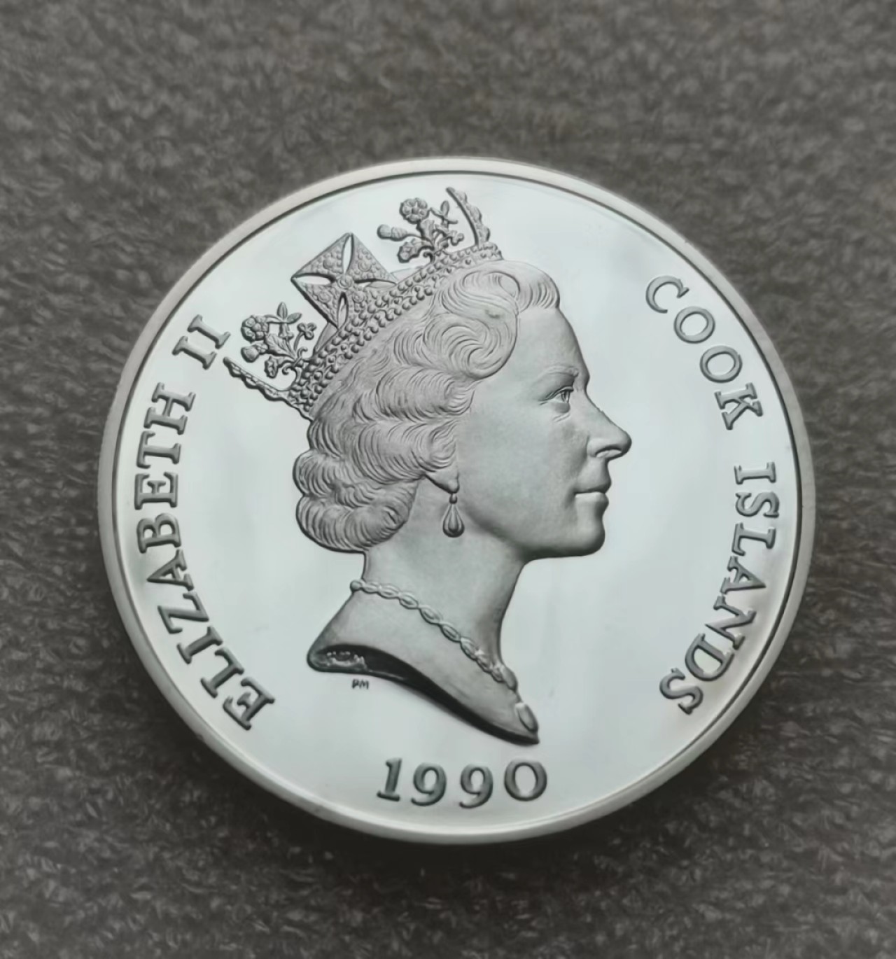 瓶子🏺第82期拍卖会 库克1990年50元珍惜野生动物系列  精制纪念银币 犀牛