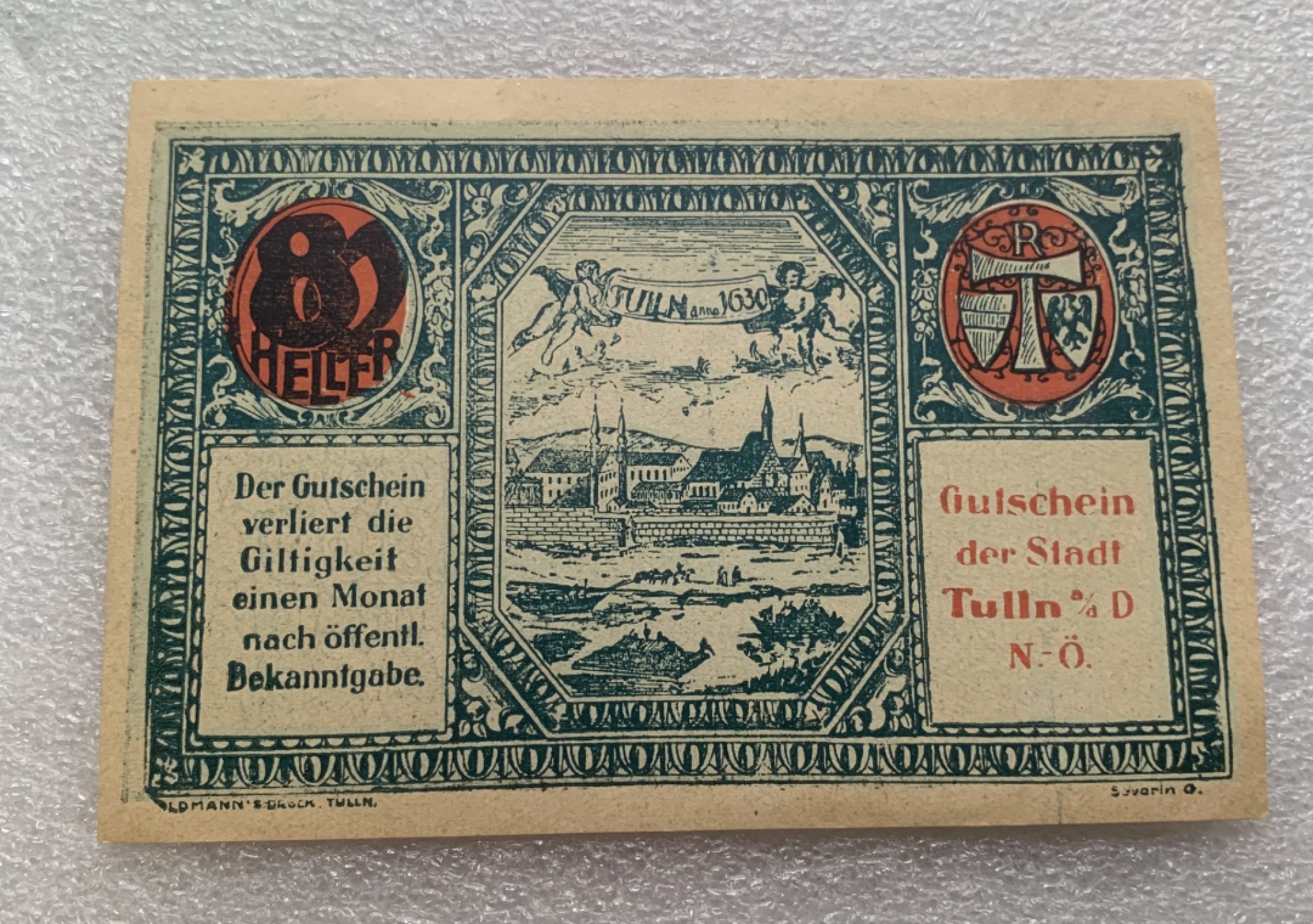 瓶子🏺纸币杂项拍卖会第1期 德紧奥地利地区1920年80赫勒纸币