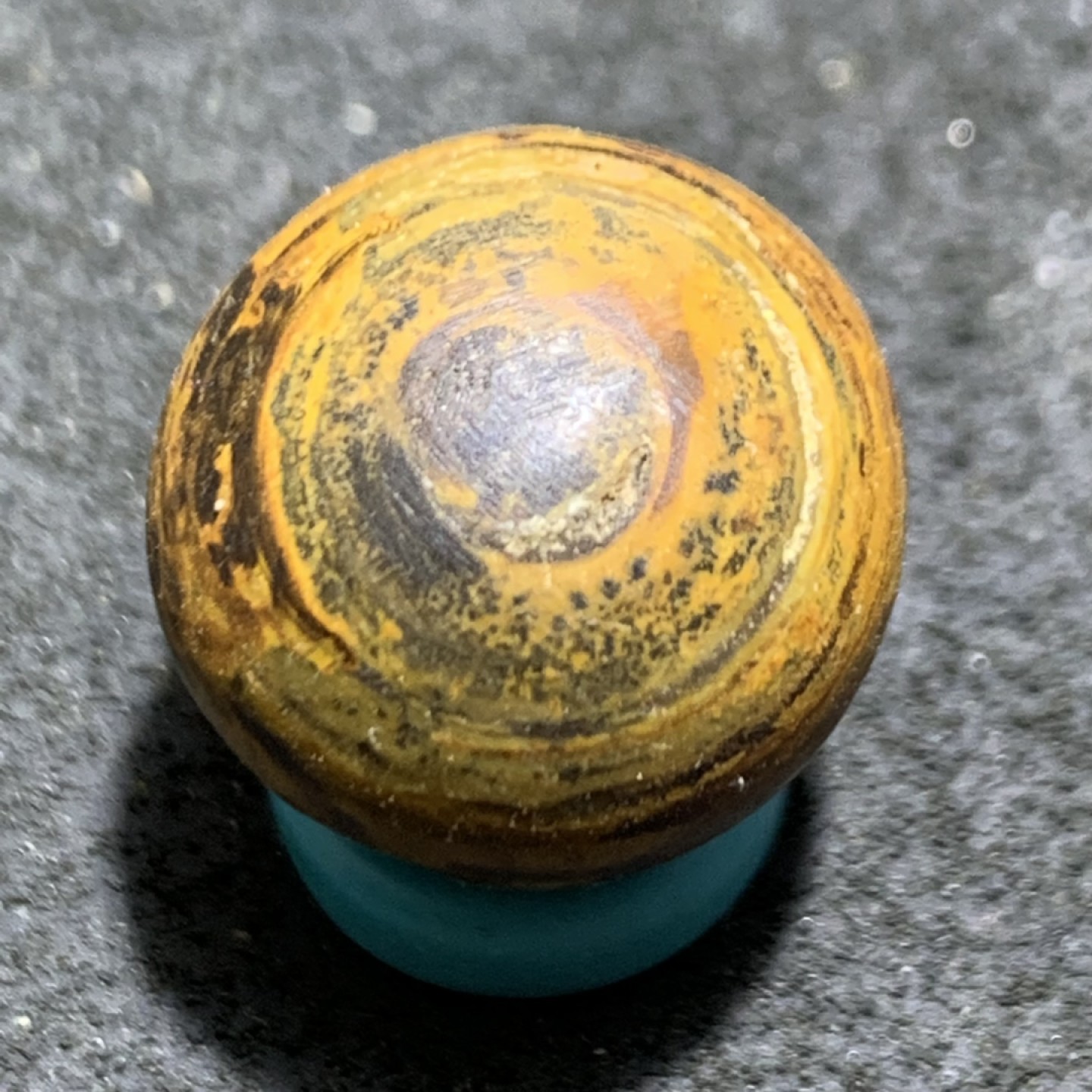 精美亚光天然九眼页岩蒙天珠天眼随形圆珠一颗