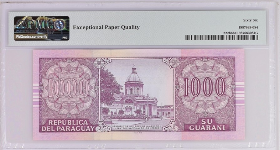 收藏联盟Quantum Auction 第240期拍卖 已更新 巴拉圭2005年10000圭尼拉 PMG66