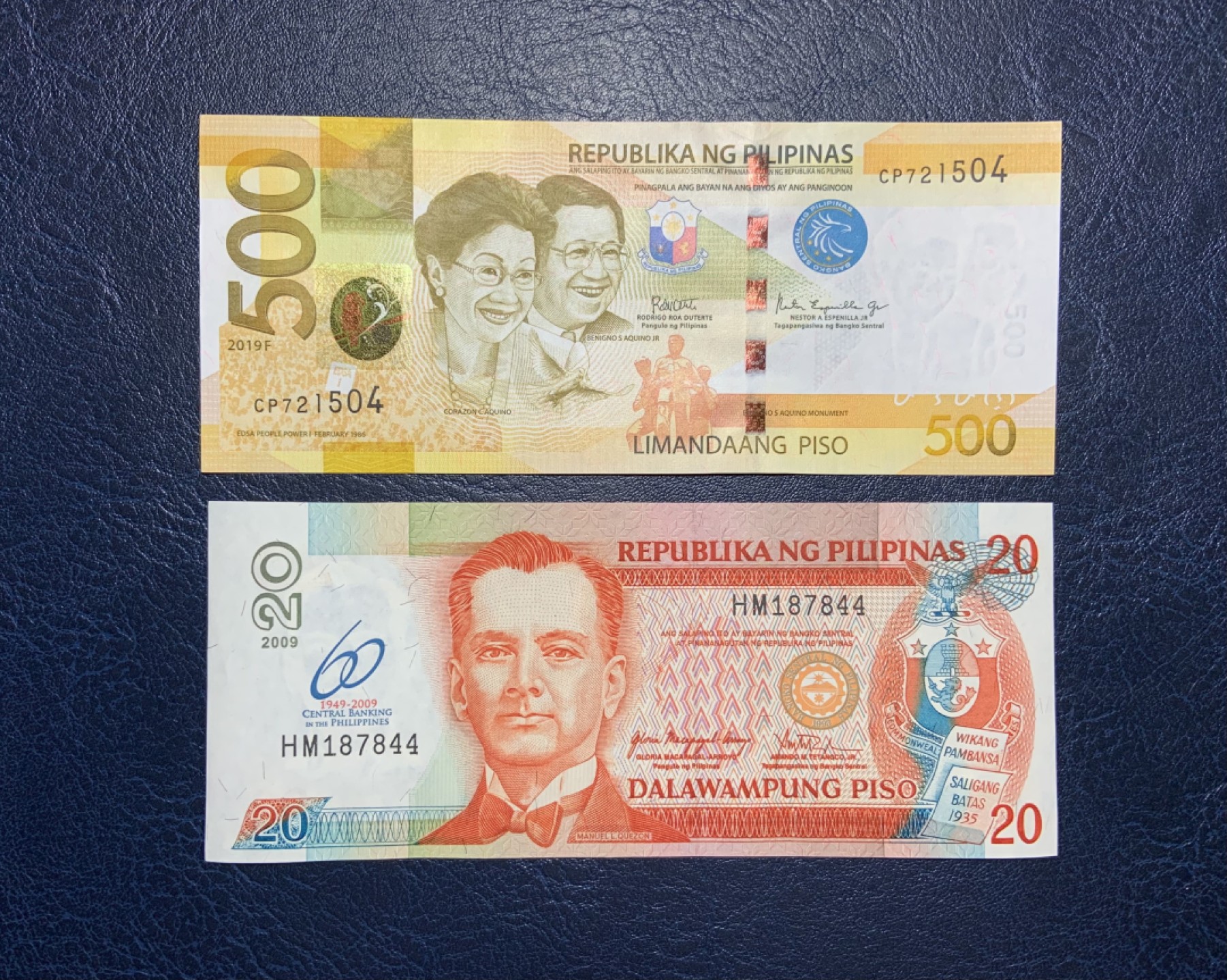 收藏联盟Quantum Auction 第239期拍卖 菲律宾2019年500比索和2003年20比索纪念钞 品相UNC