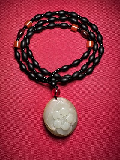 ｜玉石｜·饰品·挂件·吊坠·配饰·把件· - 和田玉｜苏工精雕·宝石花·吊坠｜国潮古风挂件饰品