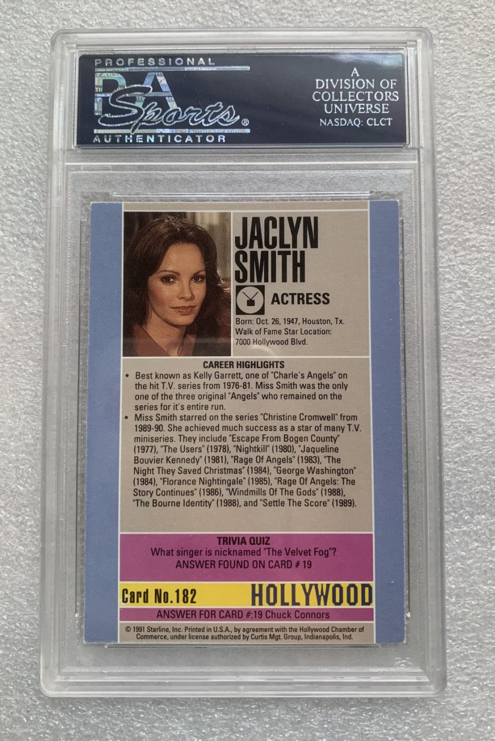 瓶子🏺纸币杂项拍卖会第1期 好莱坞明星杰奎琳·史密斯签名卡  明星卡