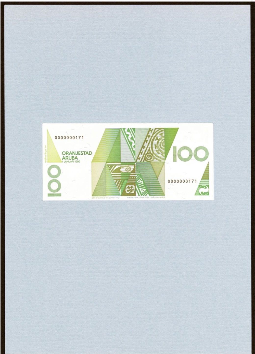 【Blue Auction】✨世界纸币精拍第301期——新纪元 【全同0000000171超小号 原装带册】阿鲁巴 1990年初版 10～100弗罗林 全新UNC 如今少见 值得收藏