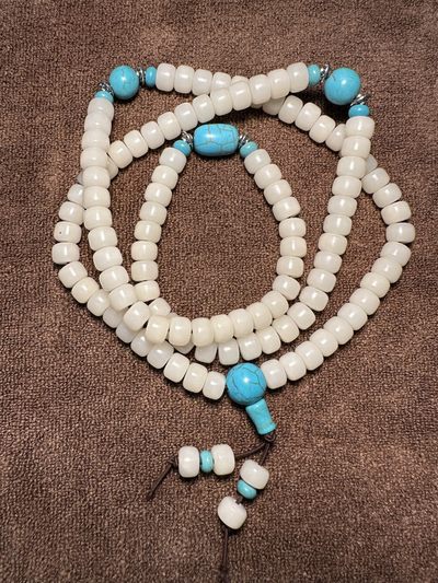 手串木器杂件｜精选拍卖专场 海南菩提根｜6mm*8mm佛珠手串｜108颗念珠串