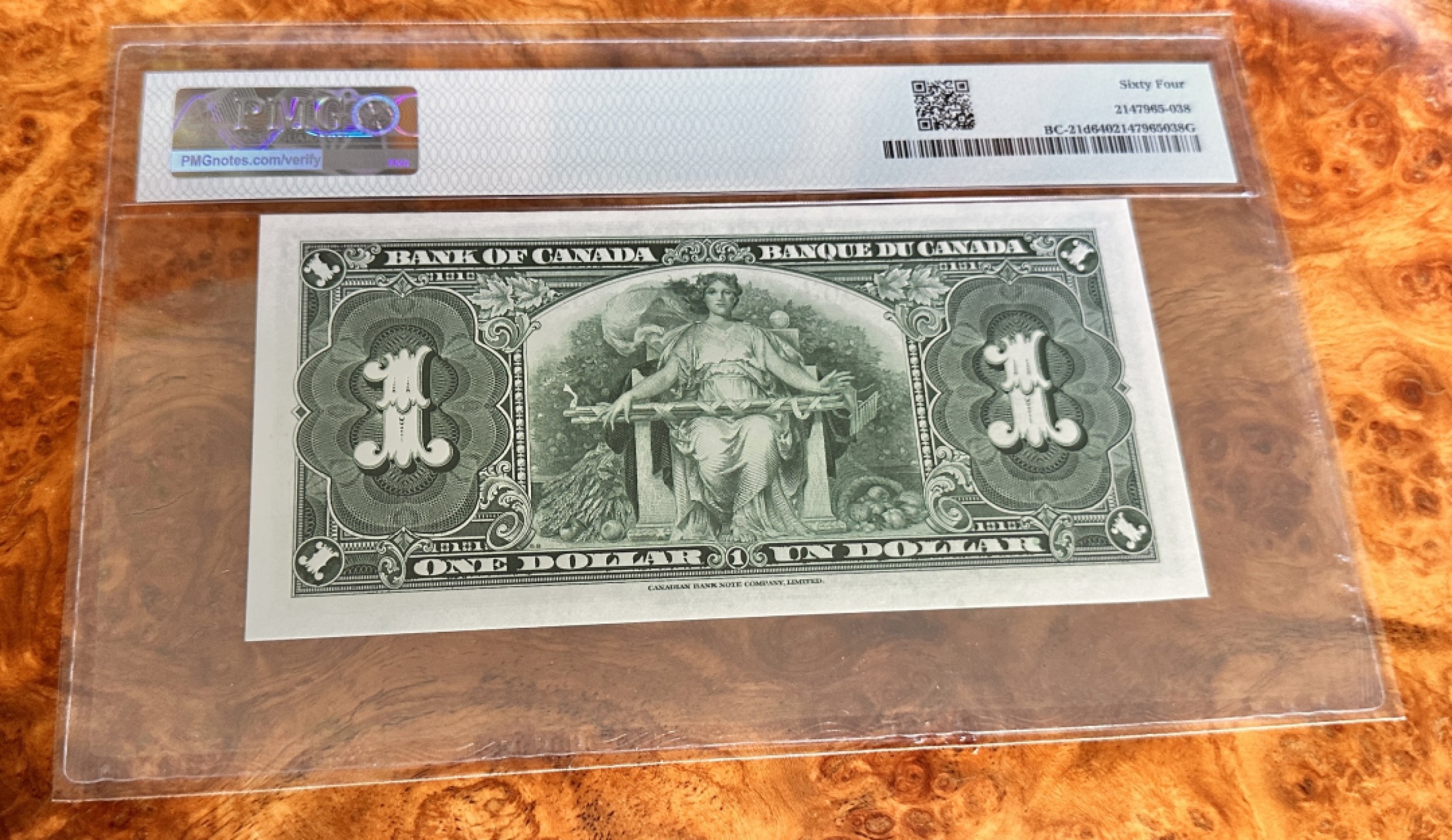 Chase Auction 第19期 - - 外钞、民国钞和人民币混合场！ 1937年加拿大1元，PMG64！乔治六世！