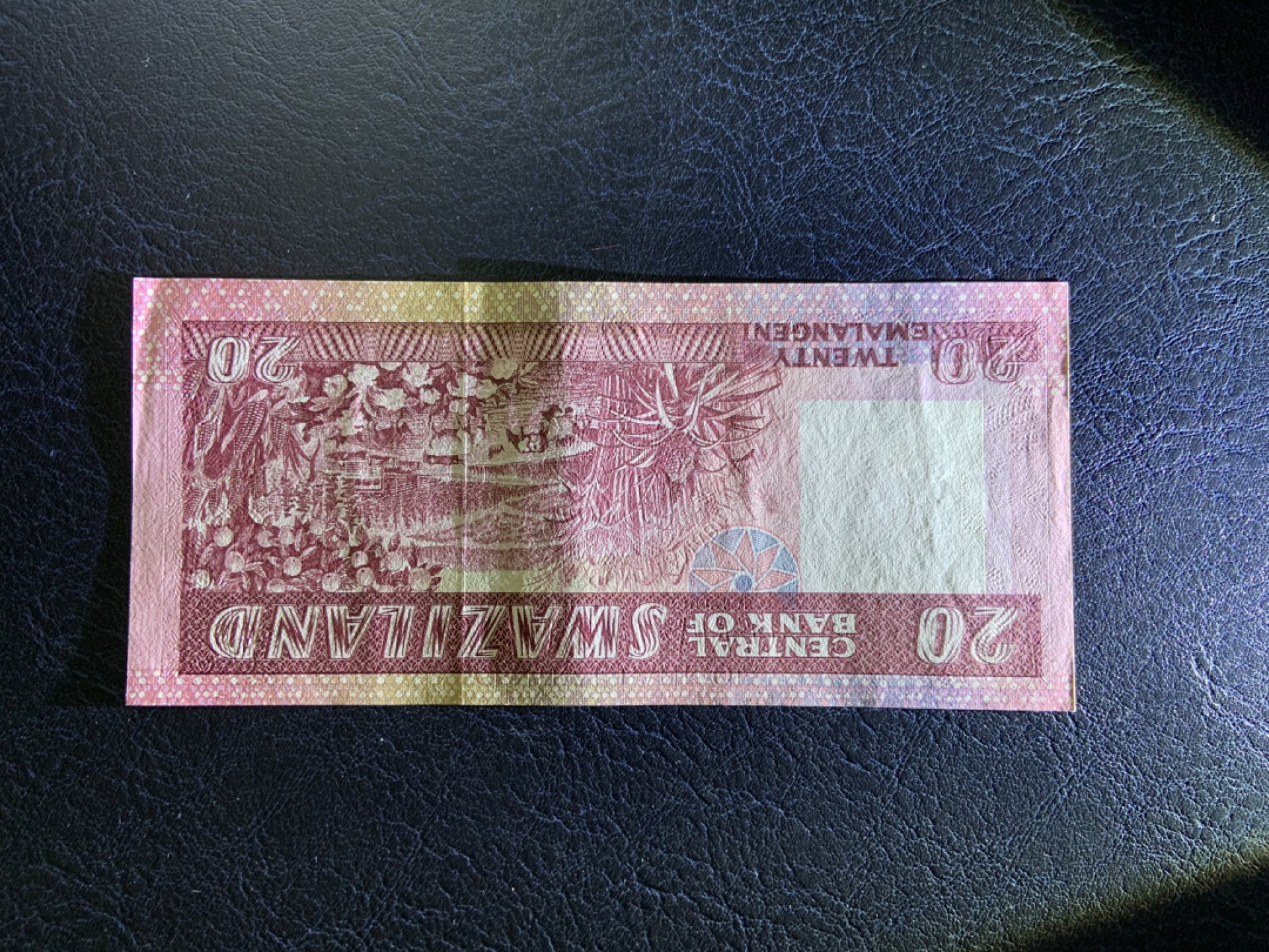 收藏联盟Quantum Auction 第240期拍卖 已更新 斯威士兰1986年20里兰吉尼 品相AU- 新国王登基时第一版 最高面值 
